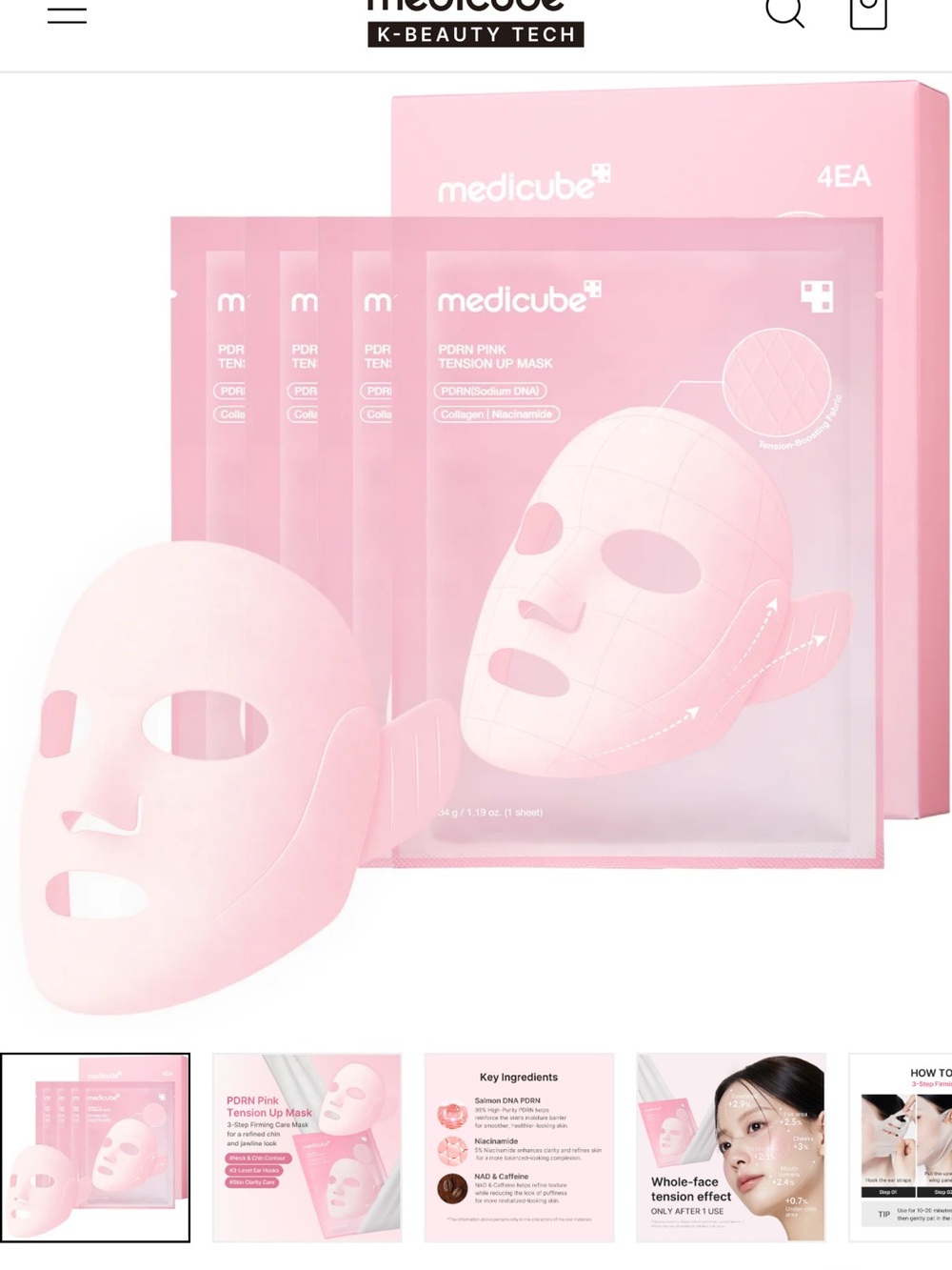 Medicube PDRN Pink Tension Up Mask -